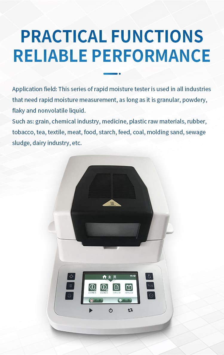 Moisture analyzer applications for solid and powdered samples