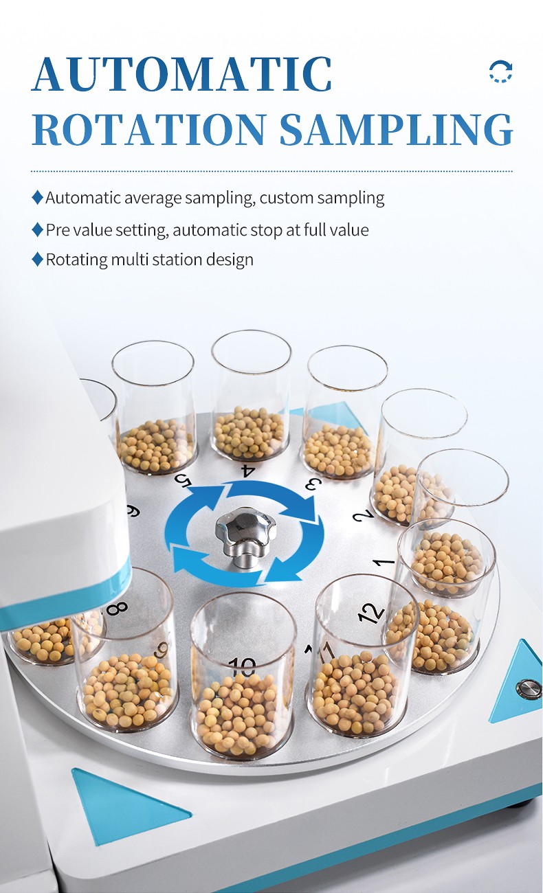 Twelve-station automatic rotary seed sampling